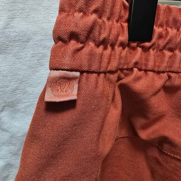 Lululemon Bowline mens burnt orange rust pants large pockets elastic waist - Picture 9 of 12